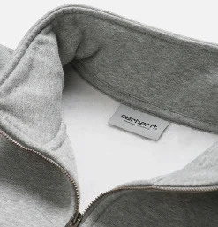 Chase Neck Zip Sweat Grey Heather