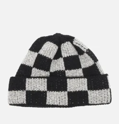 Checker Beanie Black