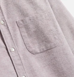 Chemise Brushed Oxford Bordeaux