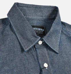 Cigarette Chambray Shirt Blue