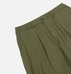 Double Pleat Pant Light Olive