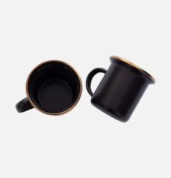 Enamel Cup Set X 2 Charcoal