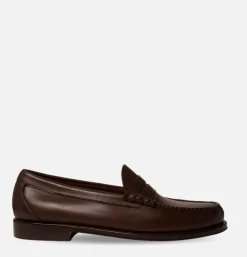 Larson Penny Loafers Soft Chocolate Leather