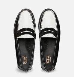 Mocassin Femme Weejun Noir et blanc