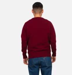 Pull Col Rond Bordeaux