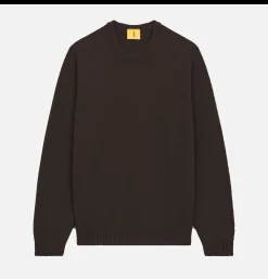 Pull Youri Col Rond Marron