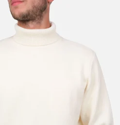 Pull Youri Col Roule Ecru