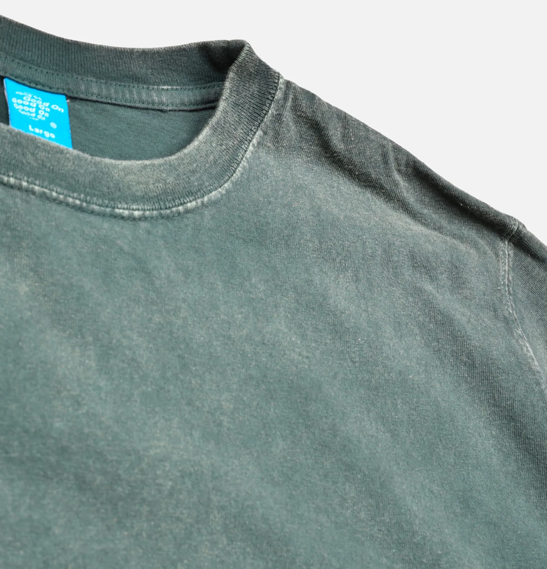 Vintage Dye Crew Tee Dark Green