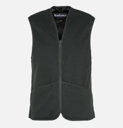 Warm Pile Waiscoat Zip Sage