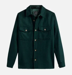 Wool Field Over Shirt Verte