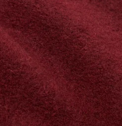 Zip Waistcoat Wool Deep Red